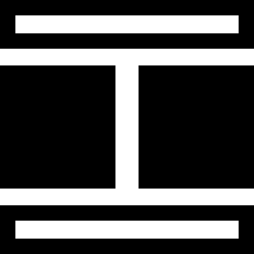 Two columns layout design interface symbol